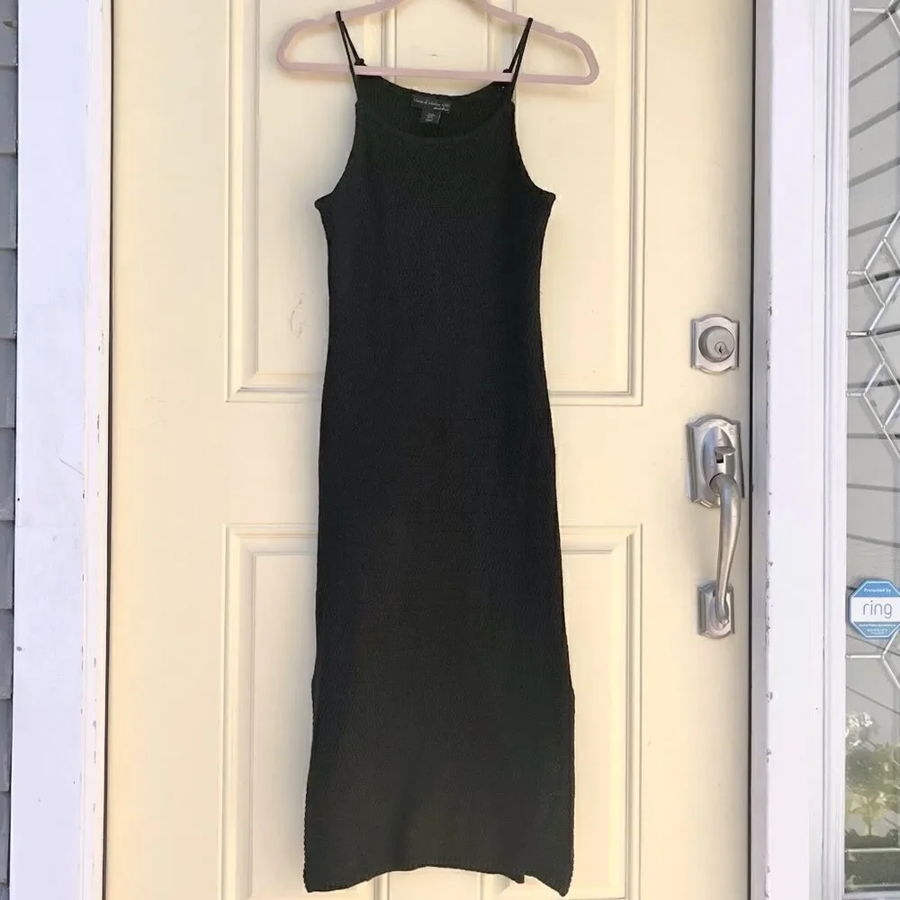 HOUSE OF HARLOW 1960 | Black Crochet Spaghetti Strap Midi Dress (XS) - Picture 2 of 7